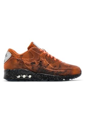 Nike Men's Orange Marble-Print Athletic Sneakers